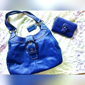 Vintage DEEP PURPLE Soho Lynn Coach Bag and Wallet